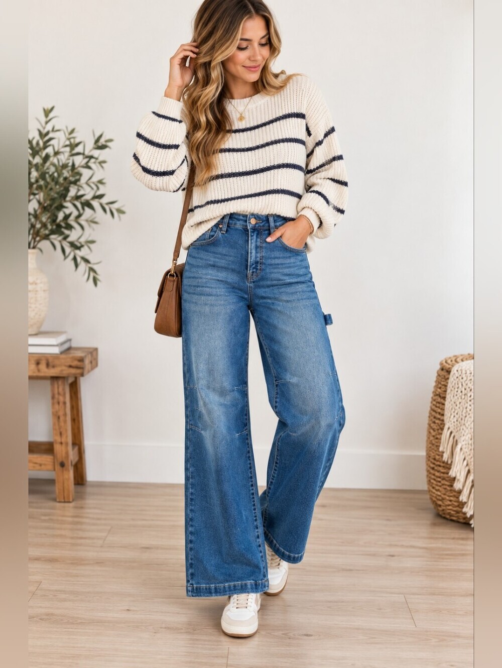 RISEN Women's Wide Leg Carpenter Jeans Utility Gorpcore Y2k Classic Various NEW